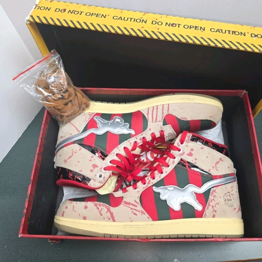 Air Stampede Jordan 1 Freddy Krueger Silhouette